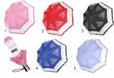  Женские зонты однотонные с набивной оборкой Три Слона 119